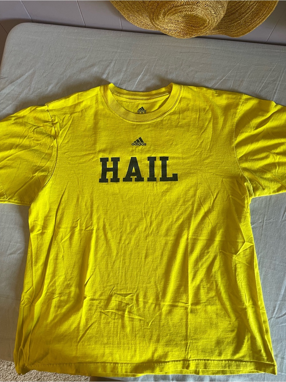adidas Men’s Yellow HAIL Short Sleeve Graphic Tee